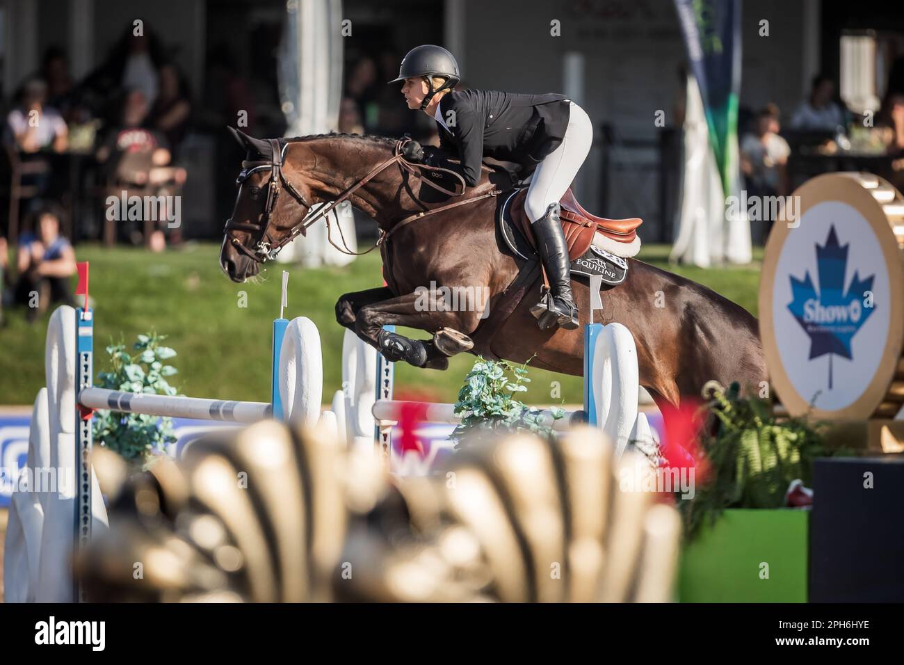 Chandler Meadows of the Unites States participe à l'événement de saut du grand spectacle de la Ligue lors des événements d'Angelstone en 2022. Banque D'Images