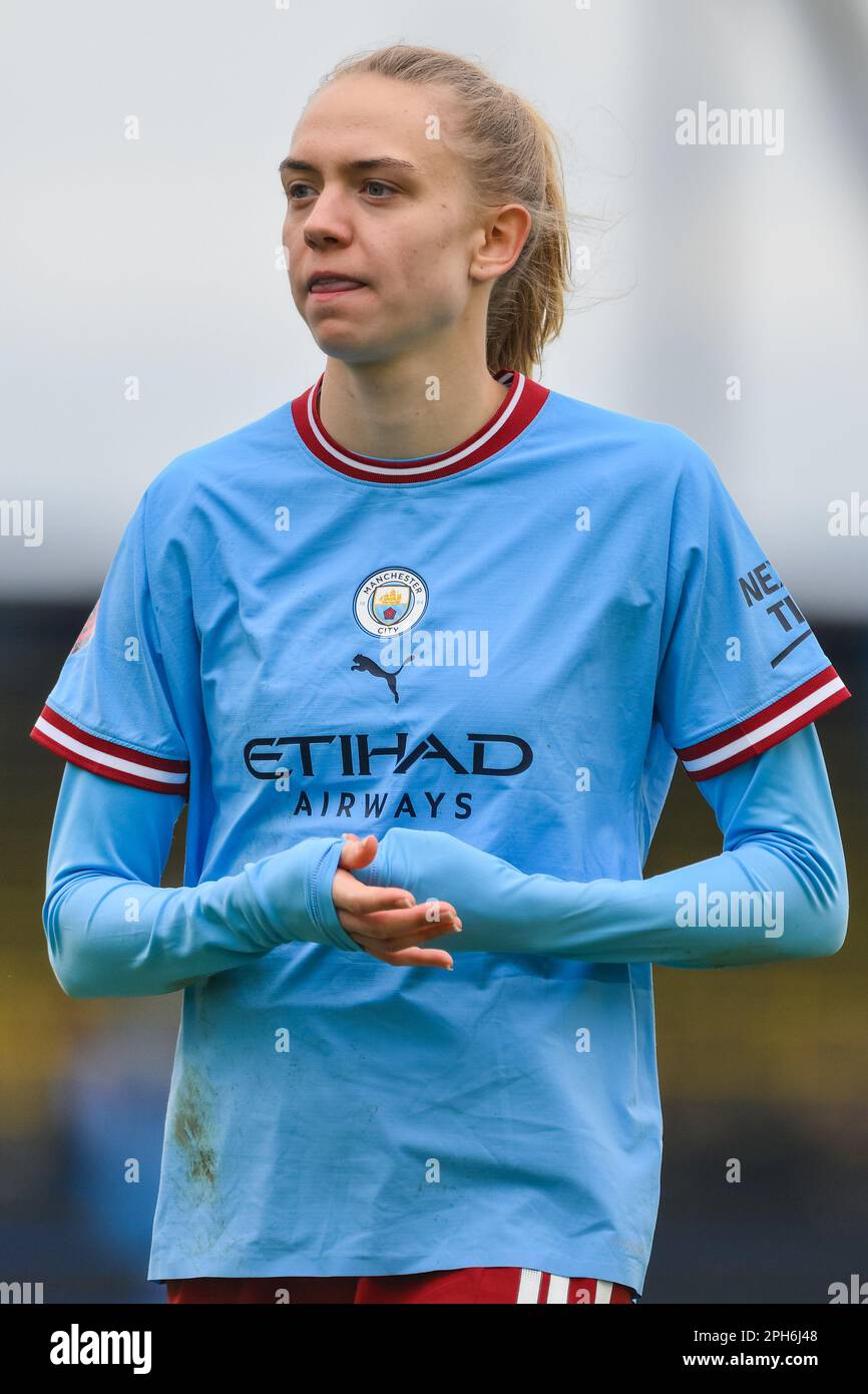 Esme Morgan #14 de Manchester City pendant le match de Super League féminin de la FA Manchester City Women vs Chelsea FC Women au campus Etihad, Manchester, Royaume-Uni, 26th mars 2023 (photo de Ben Roberts/News Images) Banque D'Images