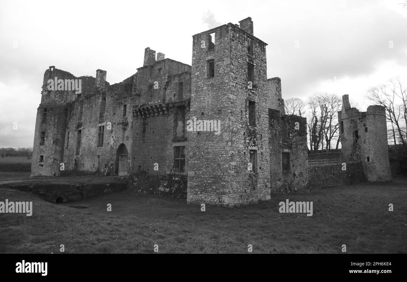 Château de Bois Thibault à Lassay-les-Châteaux dans les pays de la Loire, Nord-Ouest de la France, Europe Banque D'Images