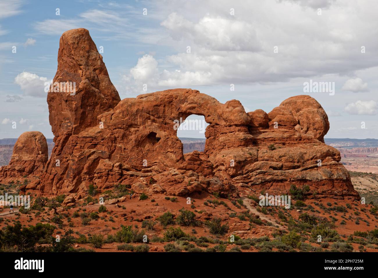 Tourelle Arch dans Arches National Park, Utah, USA Banque D'Images
