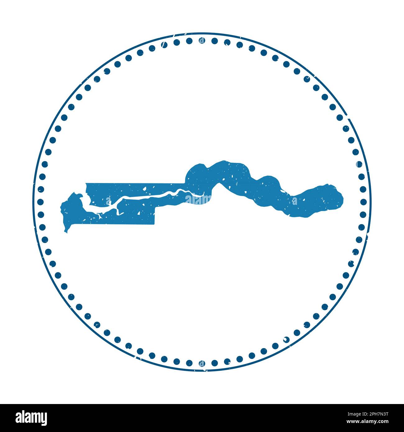 Autocollant Gambie. Tampon en caoutchouc de voyage avec carte du pays, illustration vectorielle. Illustration de Vecteur