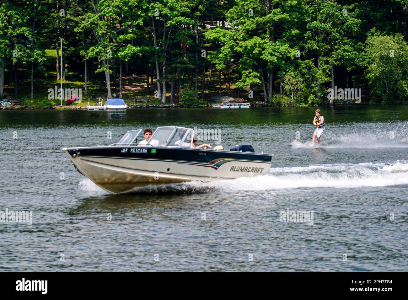 Pocono Mountains Poconos Pennsylvania, Lac Wallenpaupack, les visiteurs voyage voyage visite touristique sites touristiques culture culture culturelle, vacances Banque D'Images