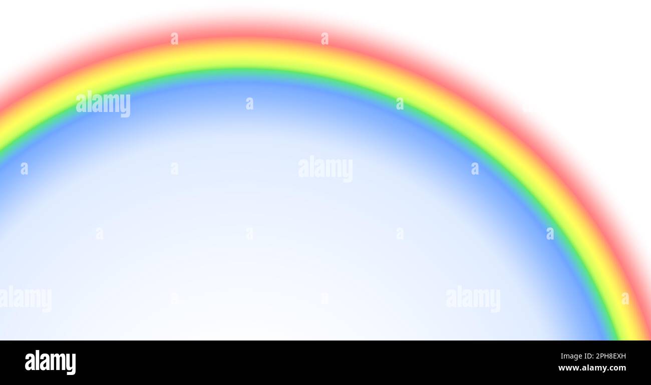 image arc-en-ciel générée par ordinateur isolée sur fond blanc. Banque D'Images