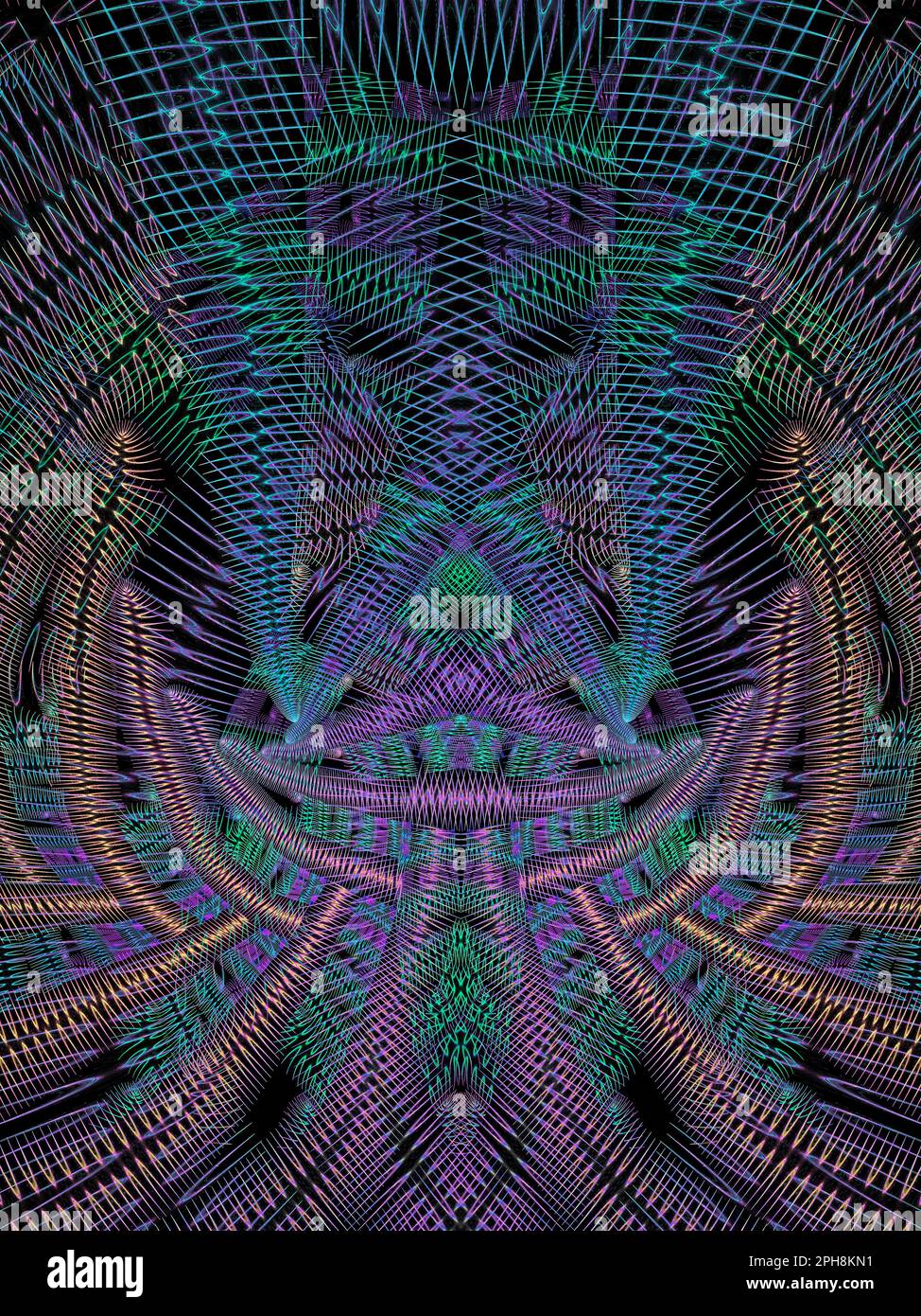 Design Fractal complexe inspiré de l'outil Band Banque D'Images