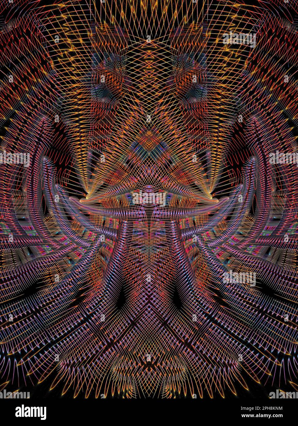 Design Fractal complexe inspiré de l'outil Band Banque D'Images