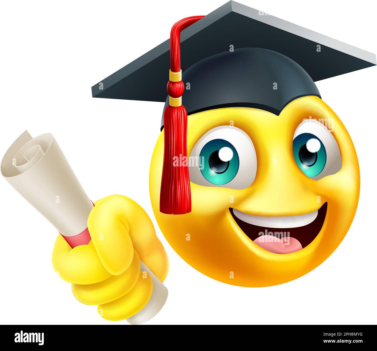 École d'éducation Collège diplômé Emoji Emoticon Illustration de Vecteur