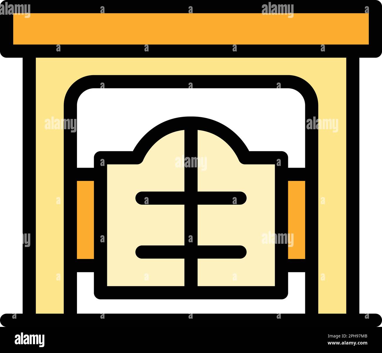 Icône Ranch Gate. Outline Ranch Gate Vector Icon pour la conception de sites Web isolé sur fond blanc couleur plat Illustration de Vecteur