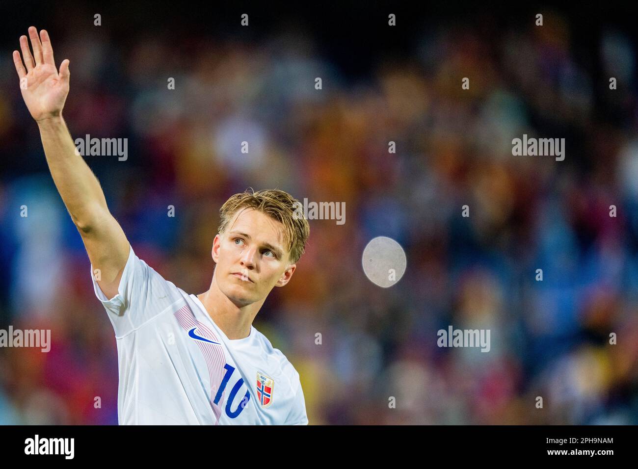 Malaga, Espagne 20230325.Martin Oedegaard de Norvège après le match de qualification du Championnat d'Europe entre l'Espagne et la Norvège au stade de la Rosaleda à Malaga. Photo: Fredrik Varfjell / NTB Banque D'Images