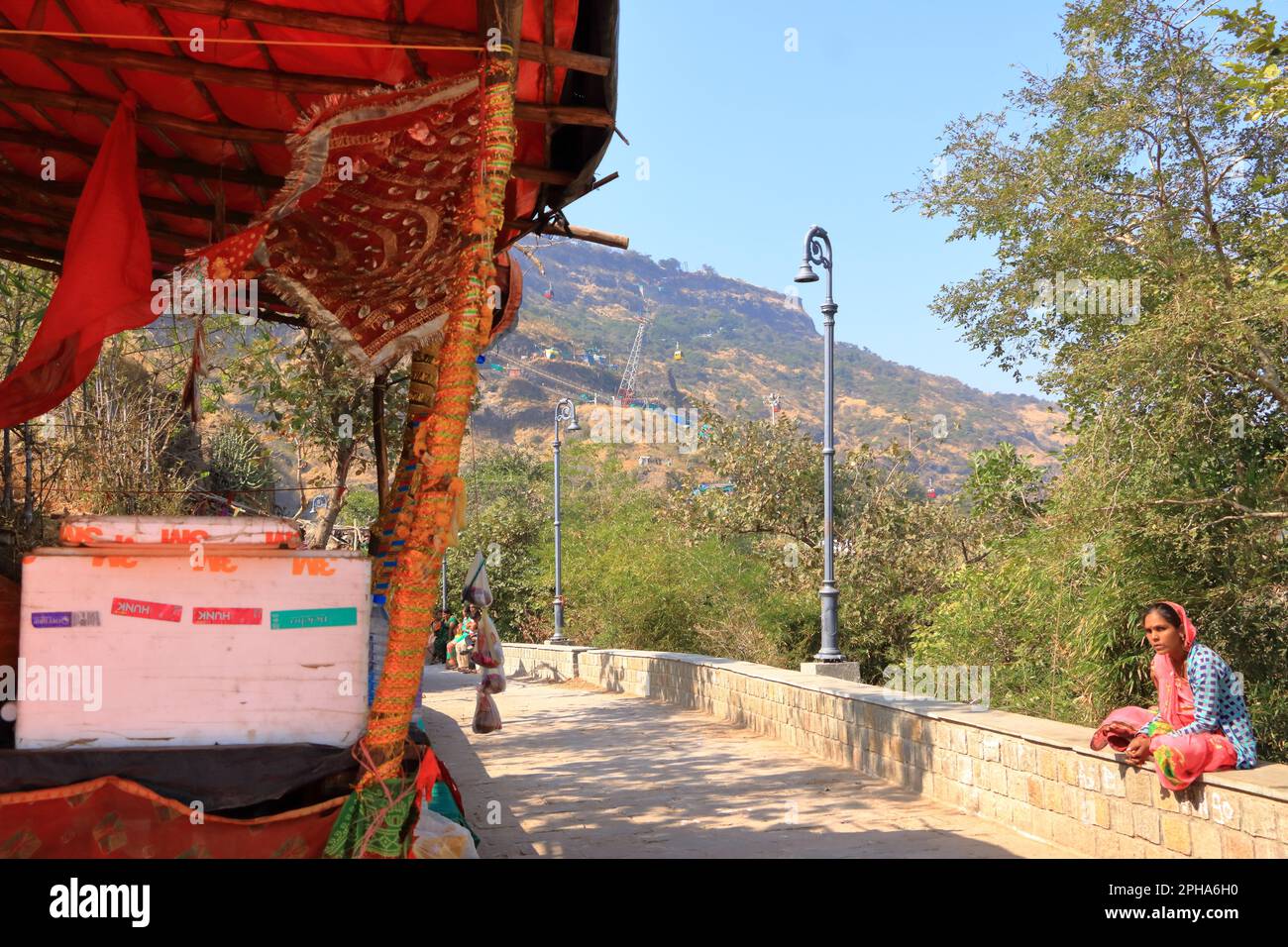 24 décembre 2022 - Pavagadh, Gujarat en Inde : agitation au temple de pavagadh Banque D'Images