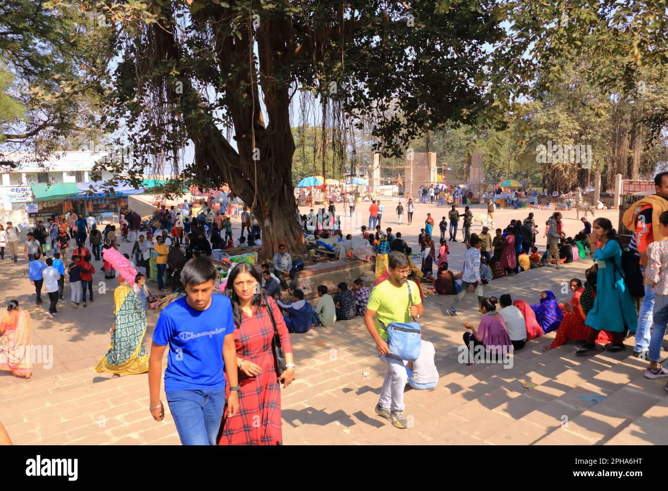 24 décembre 2022 - Pavagadh, Gujarat en Inde : agitation au temple de pavagadh Banque D'Images