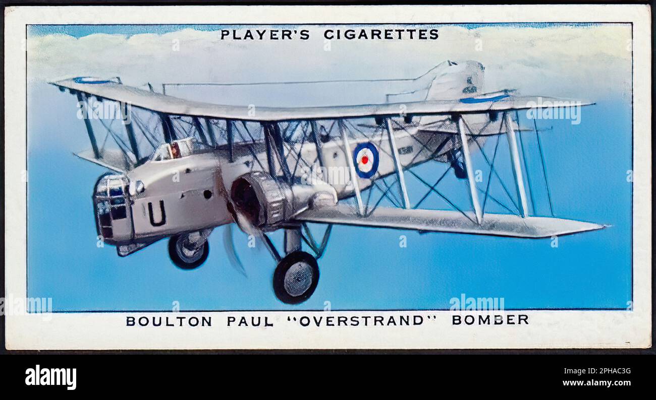 Boulton Paul Overstrand - carte à cigarettes vintage Banque D'Images