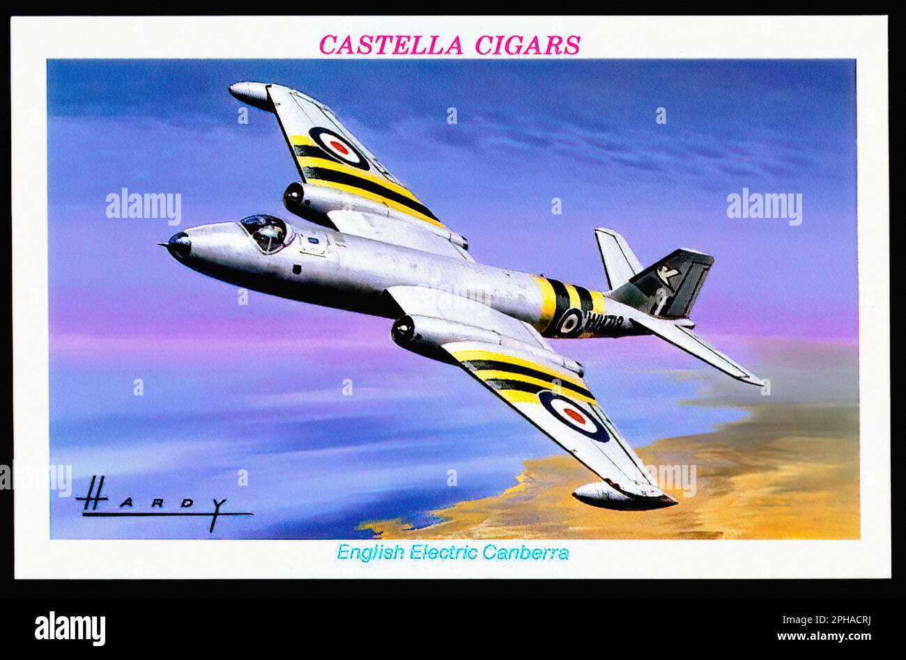 Anglais Electric Canberra Bomber - carte à cigares vintage Banque D'Images