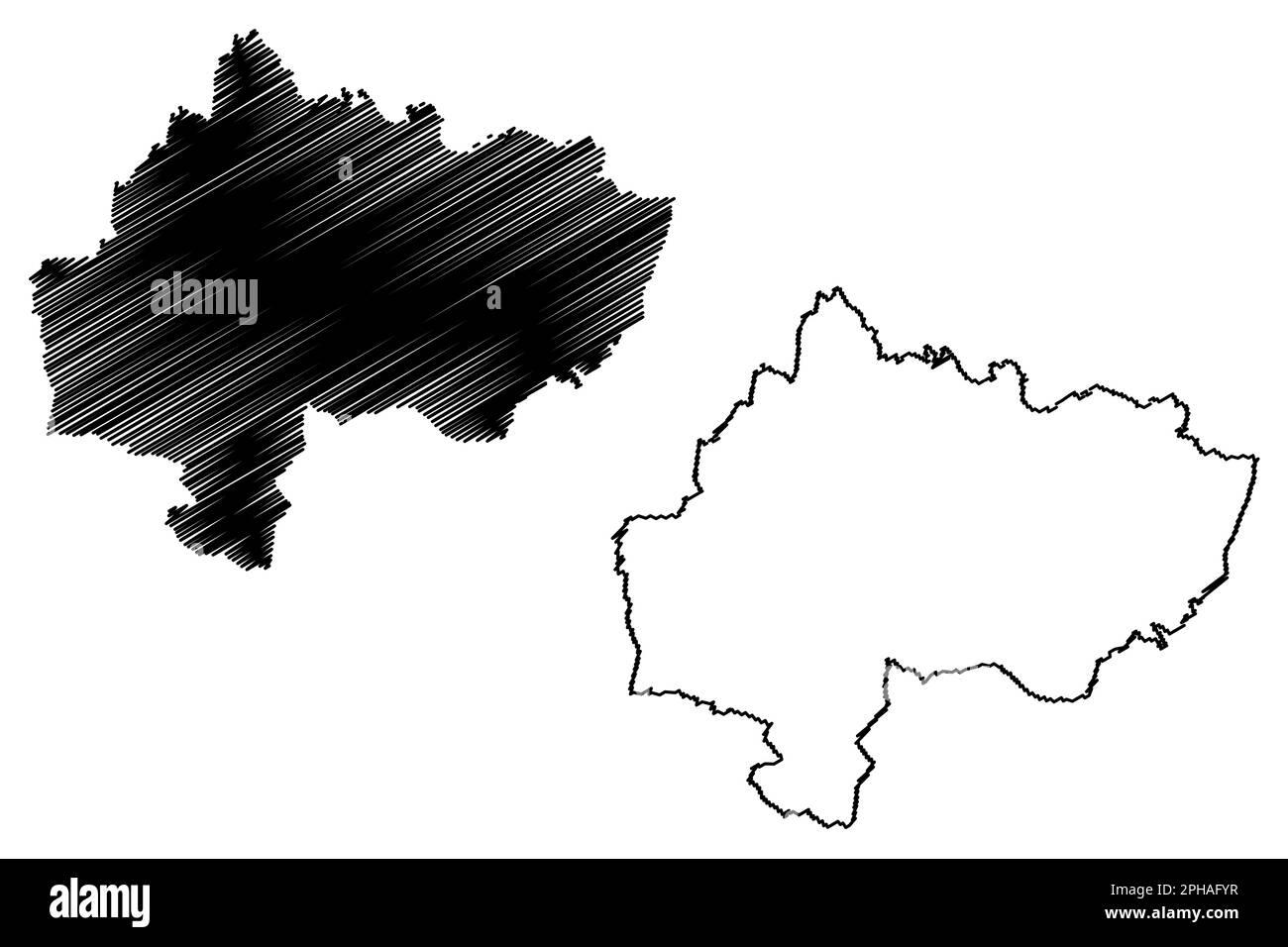 Metropolitan Borough of Stockport (Royaume-Uni de Grande-Bretagne et d'Irlande du Nord, comté métropolitain et cérémonial Greater Manchester, Anglais Illustration de Vecteur