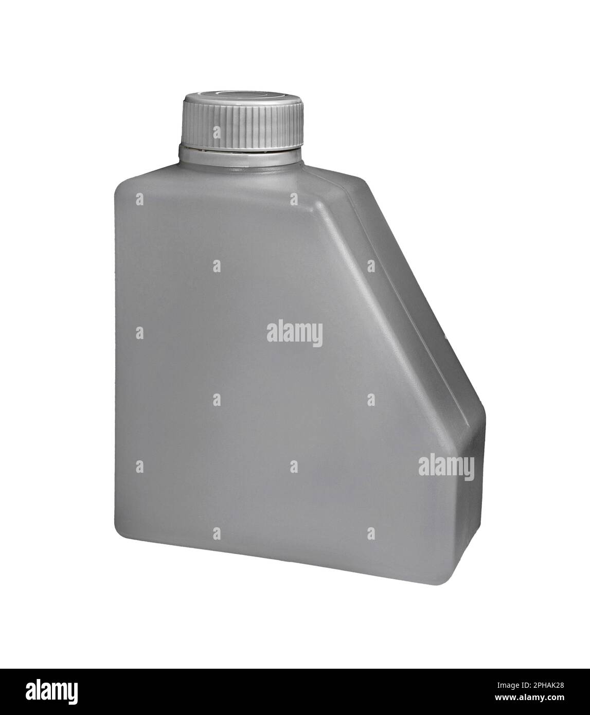Réservoir de plastique isolé sur fond blanc. Cartouche avec huile pour stockage Banque D'Images