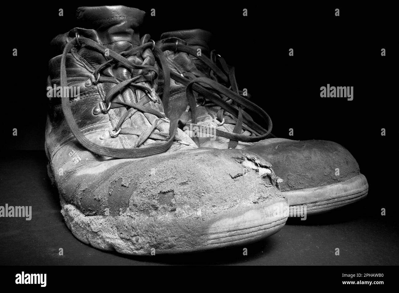 Alte Arbeitschuhe, anciennes chaussures de travail Banque D'Images