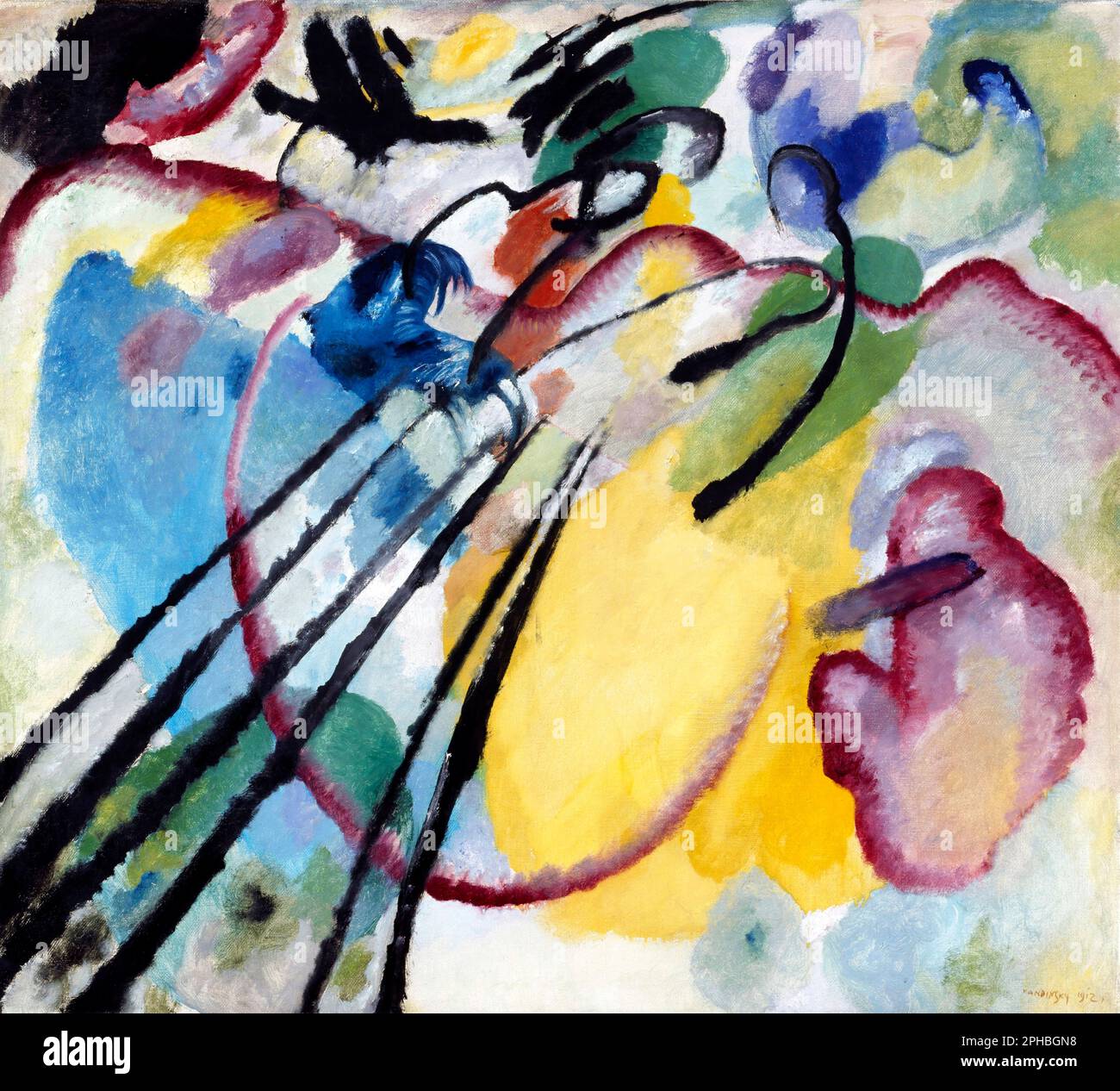 Improvisation n° 276 par Wassily Kandinsky (1866-1944), huile sur toile, 1912 Banque D'Images