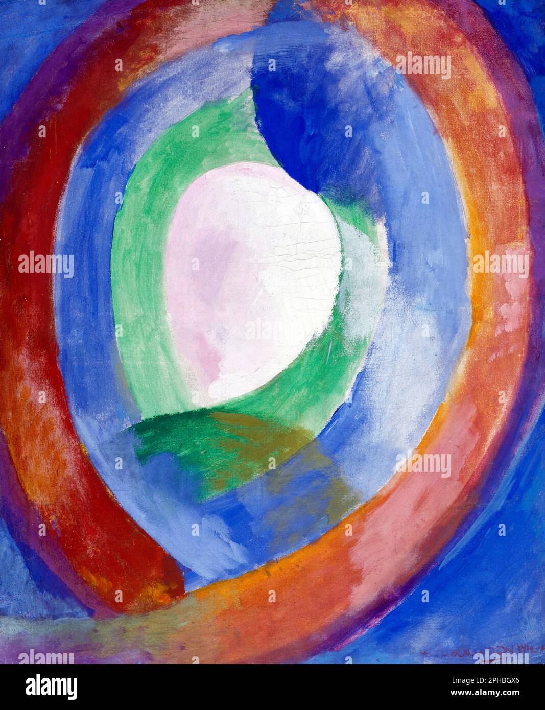 Circulaires; Lune n° 1 de l'artiste français Robert Delaunay (1885-1941), huile n toile, 1913 Banque D'Images