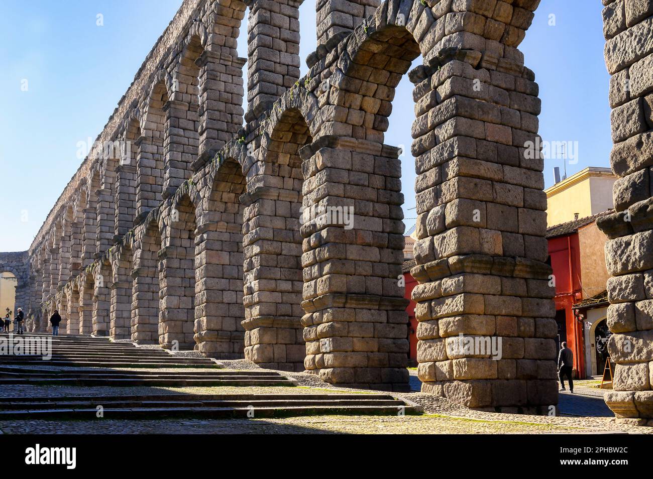Aqueduc romain de Segovia, Espagne Banque D'Images