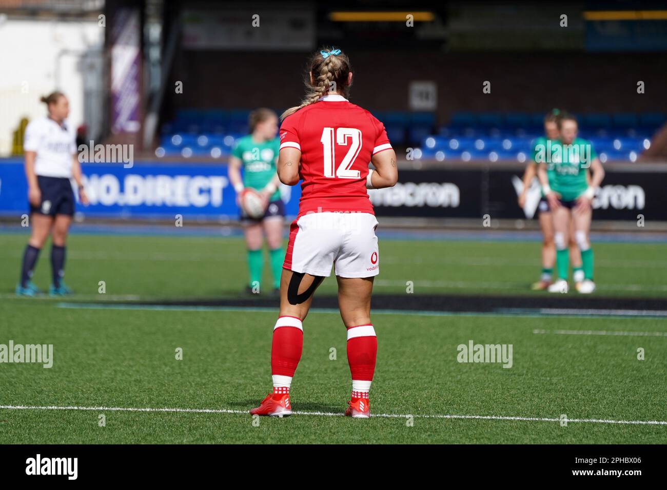 Kerin Lake, pays de Galles v Irlande, Women's six Nations, Cardiff. Banque D'Images