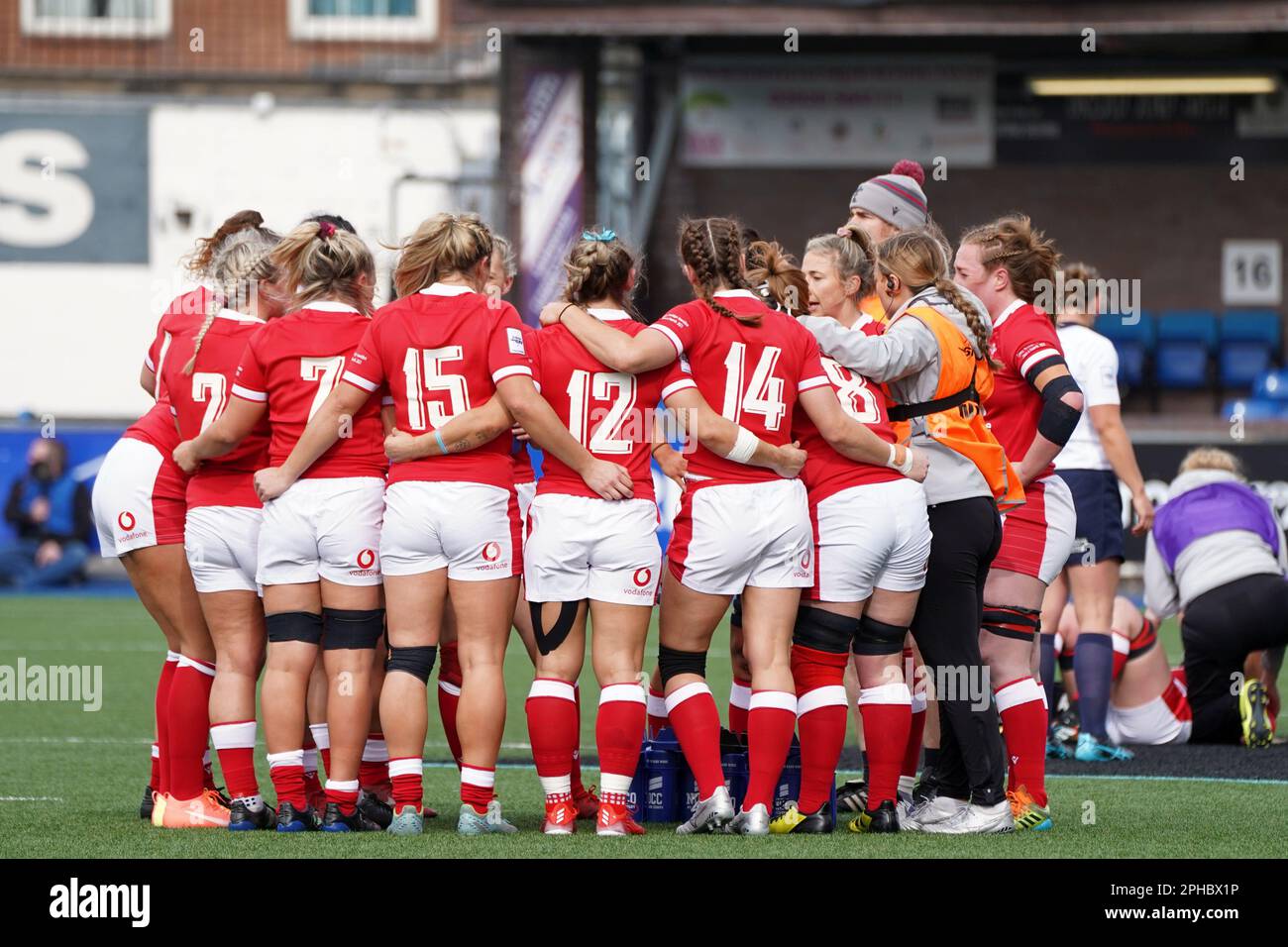 Pays de Galles contre Irlande, les six nations féminines, Cardiff. Banque D'Images