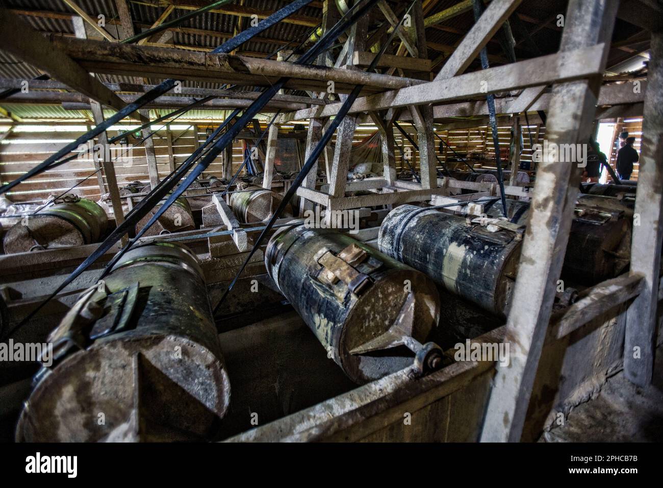 Extraction illégale de l'or à Java, en Indonésie, en Asie Banque D'Images