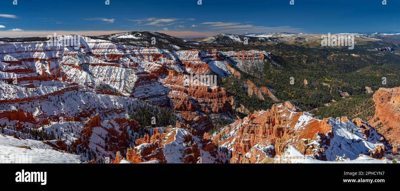 Cedar Breaks National Monument en hiver, de l'Utah Banque D'Images