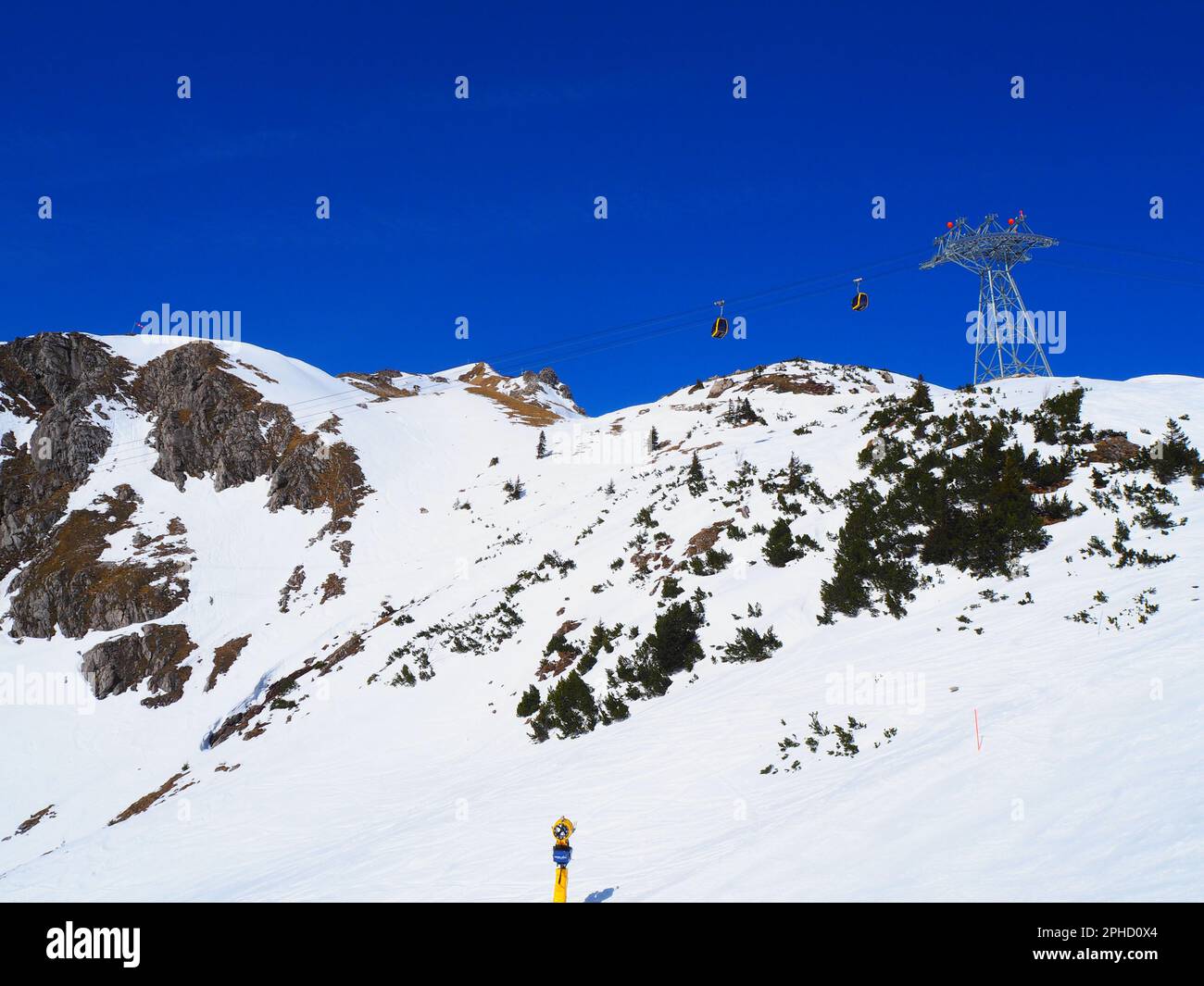 Ski pendant les vacances d'hiver dans les Alpes bavaroises autour d'Oberstdorf, #Fellhorn #Nebelhorn #Kleinwalsertal Banque D'Images