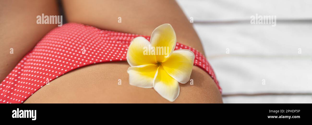 Femme femmes femmes femmes soins de bien-être bannière concept - gynécologie, produits d'hygiène intime pour les femmes pour la menstruation et la santé génitale Banque D'Images