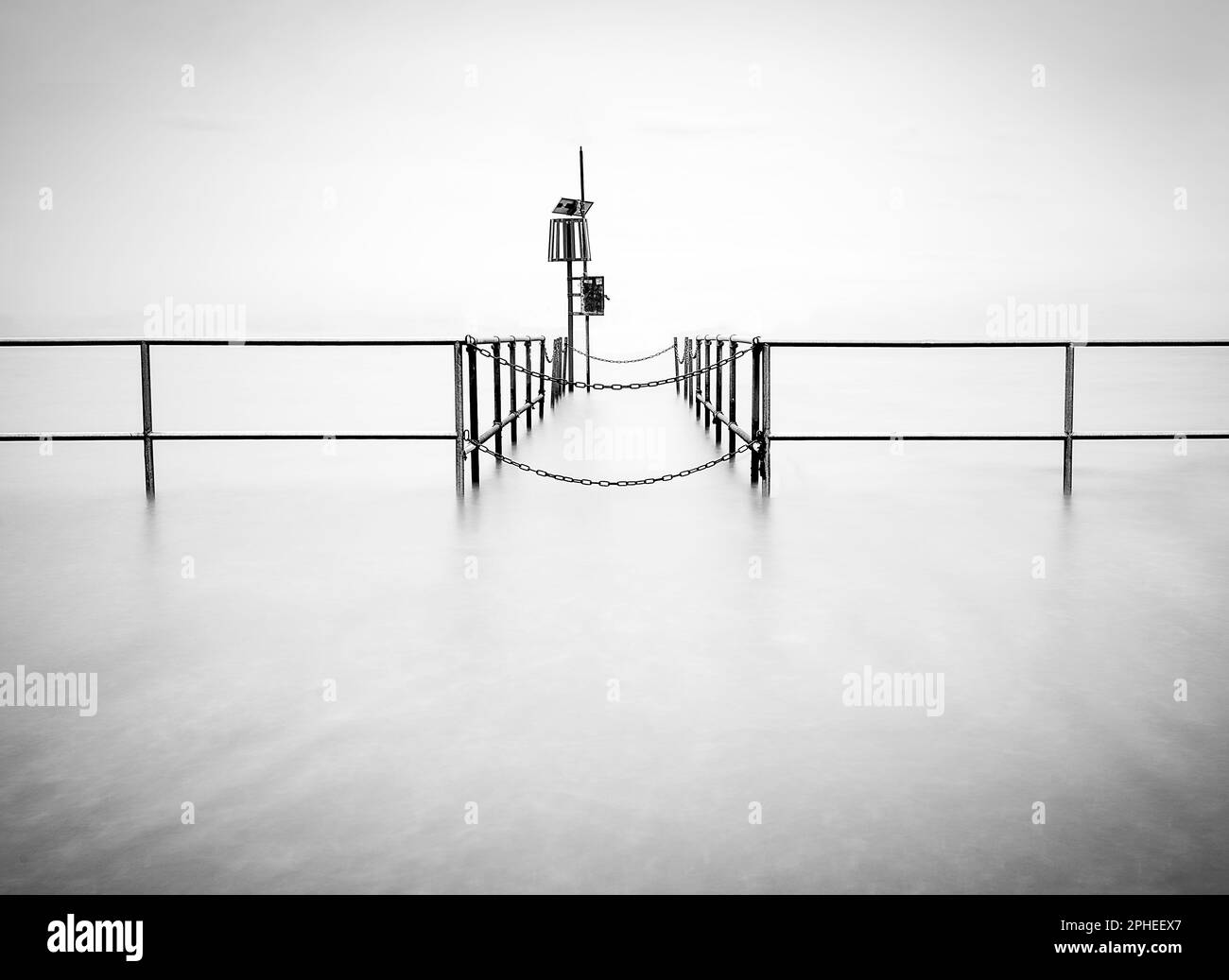 Longue exposition, West Kirby Marina, le Wirral. Banque D'Images