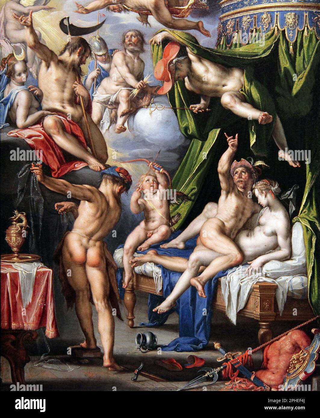 Mars et Vénus surpris par Vulcan (1601) par le peintre hollandais Joachim Wtewael (1566-1638 ) Banque D'Images