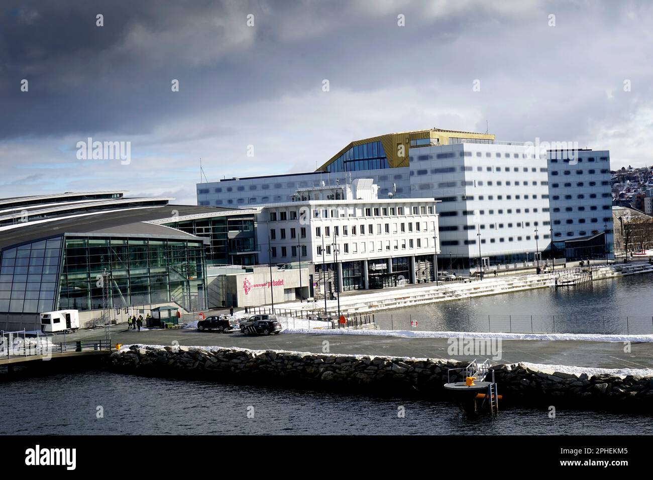 Port de Trondheim, Norvège. Banque D'Images