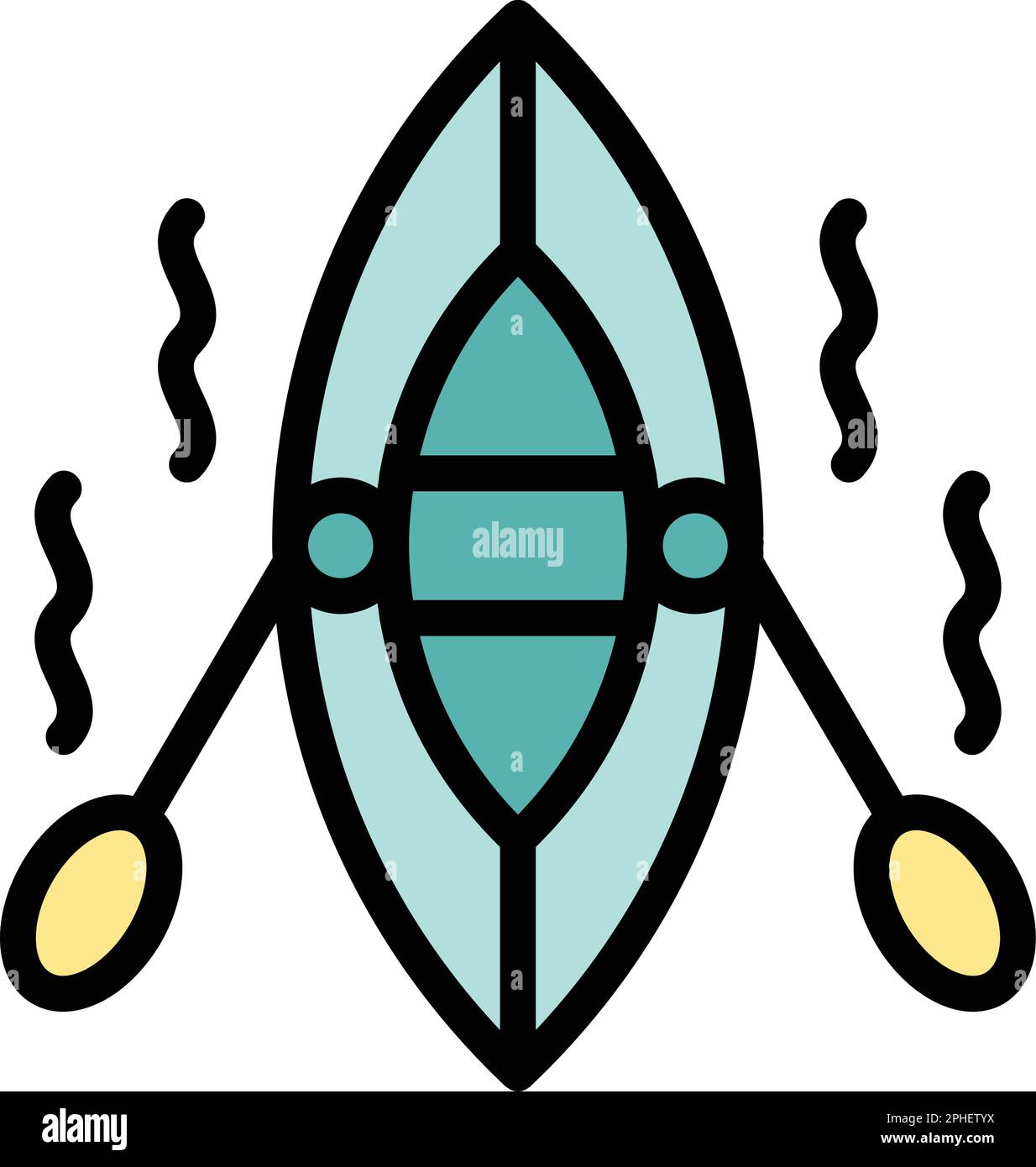 Icône de bateau de randonnée. Contour bateau de randonnée icône de vecteur pour la conception de Web isolé sur fond blanc couleur plat Illustration de Vecteur