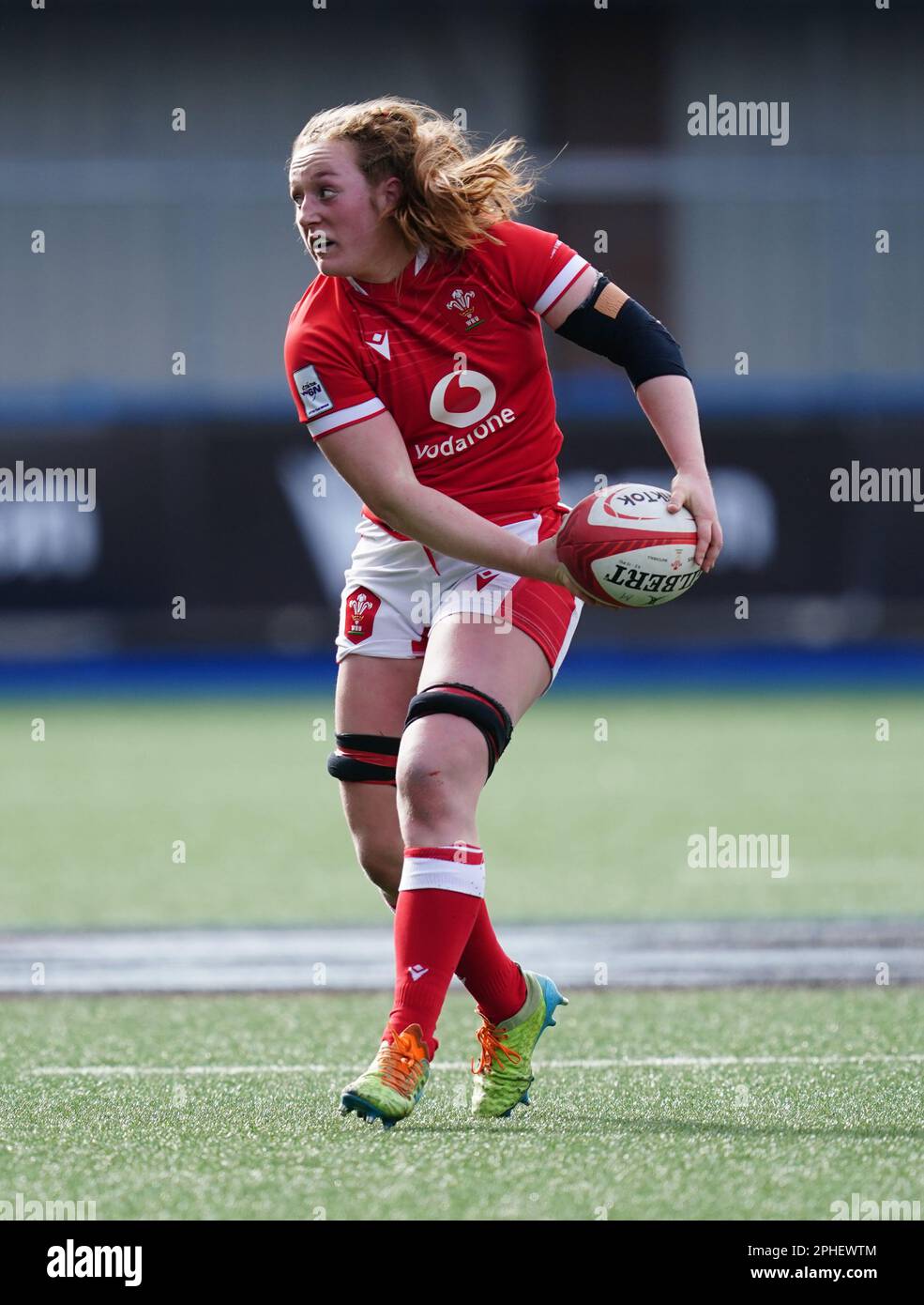 Abbie Fleming, pays de Galles, lors du match des six nations des femmes TikTok au Cardiff Arms Park, Cardiff. Date de la photo: Samedi 25 mars 2023. Banque D'Images