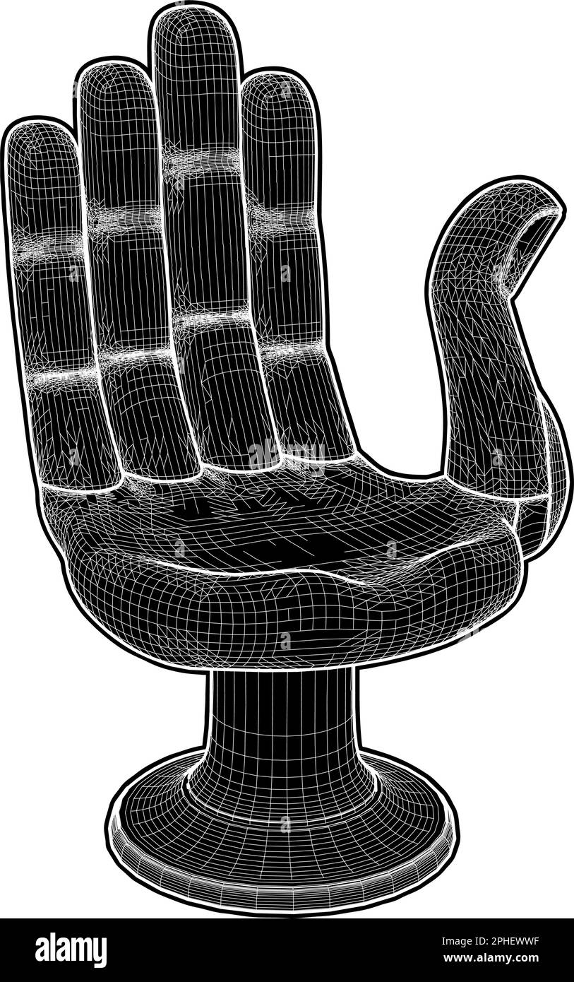 Chaise Bouddha main Vector. Illustration isolée sur fond blanc. Illustration vectorielle du fond de la chaise de main de Bouddha. Illustration de Vecteur