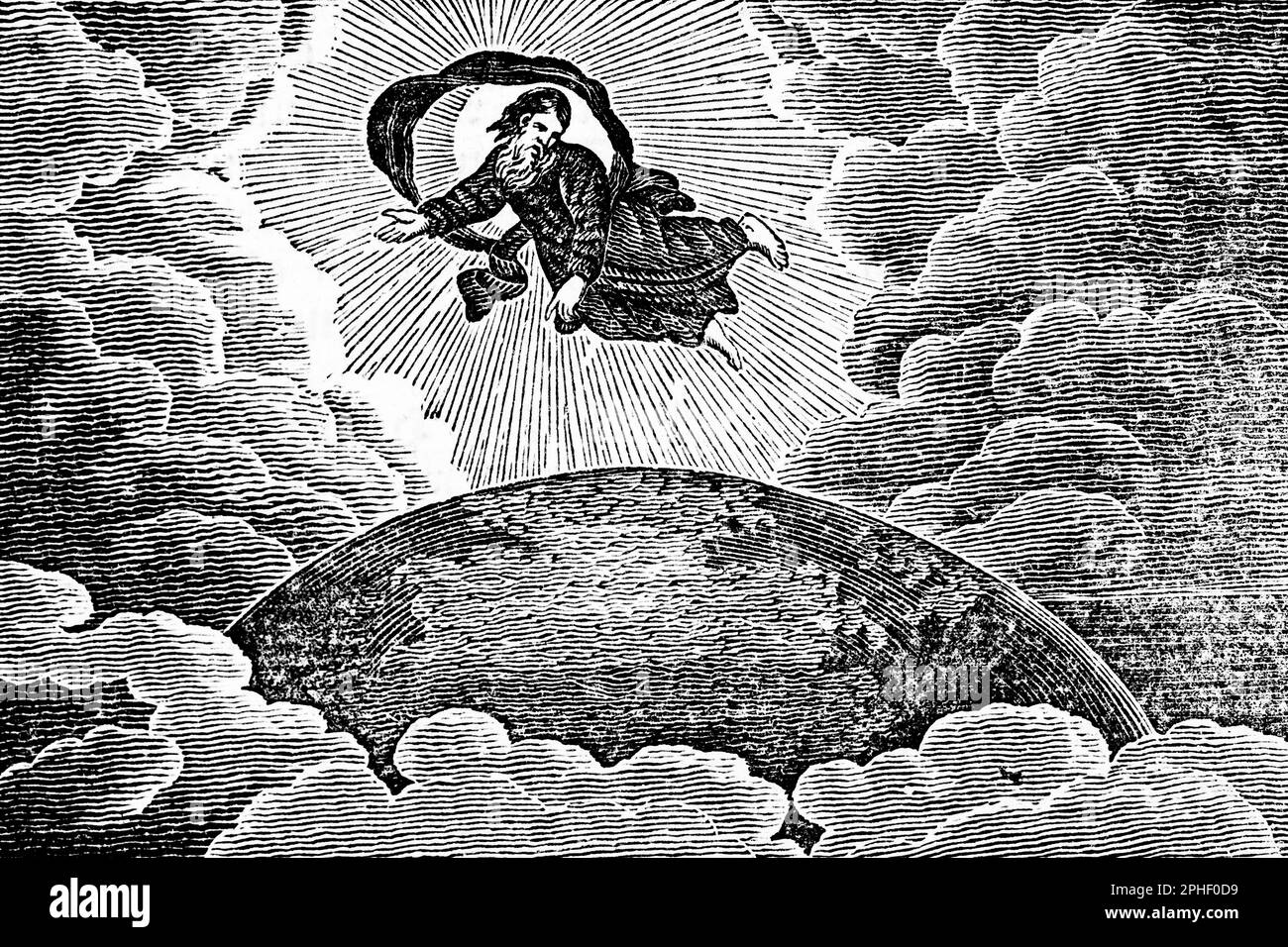 La création du monde, Bible historique 1831, illustration Banque D'Images