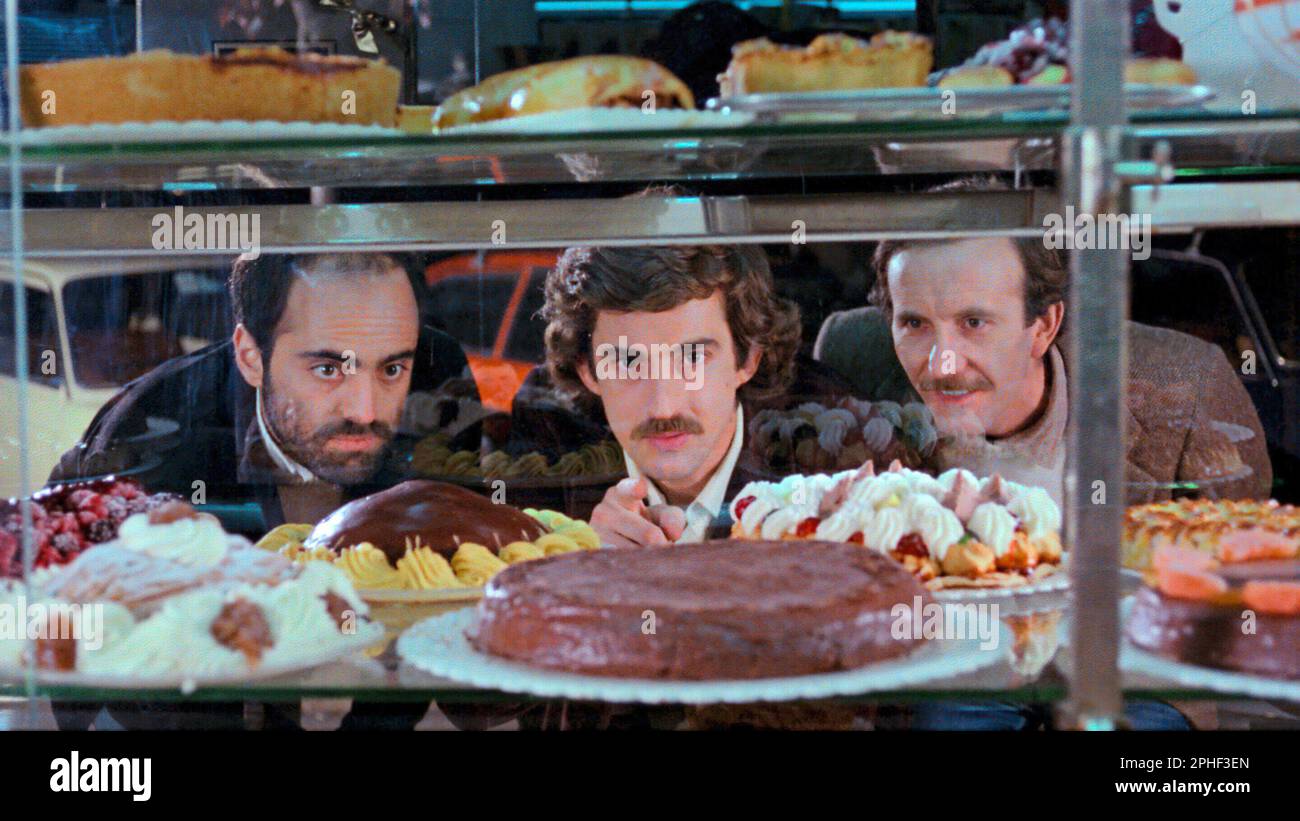 NANNI MORETTI, NICOLA DI PINTO et CLAUDIO SPADARO dans SWEET DREAMS (1981) -titre original: SOGNI d'ORO-, réalisé par NANNI MORETTI. Crédit: Opera film Produzione / Rai 1 / Album Banque D'Images