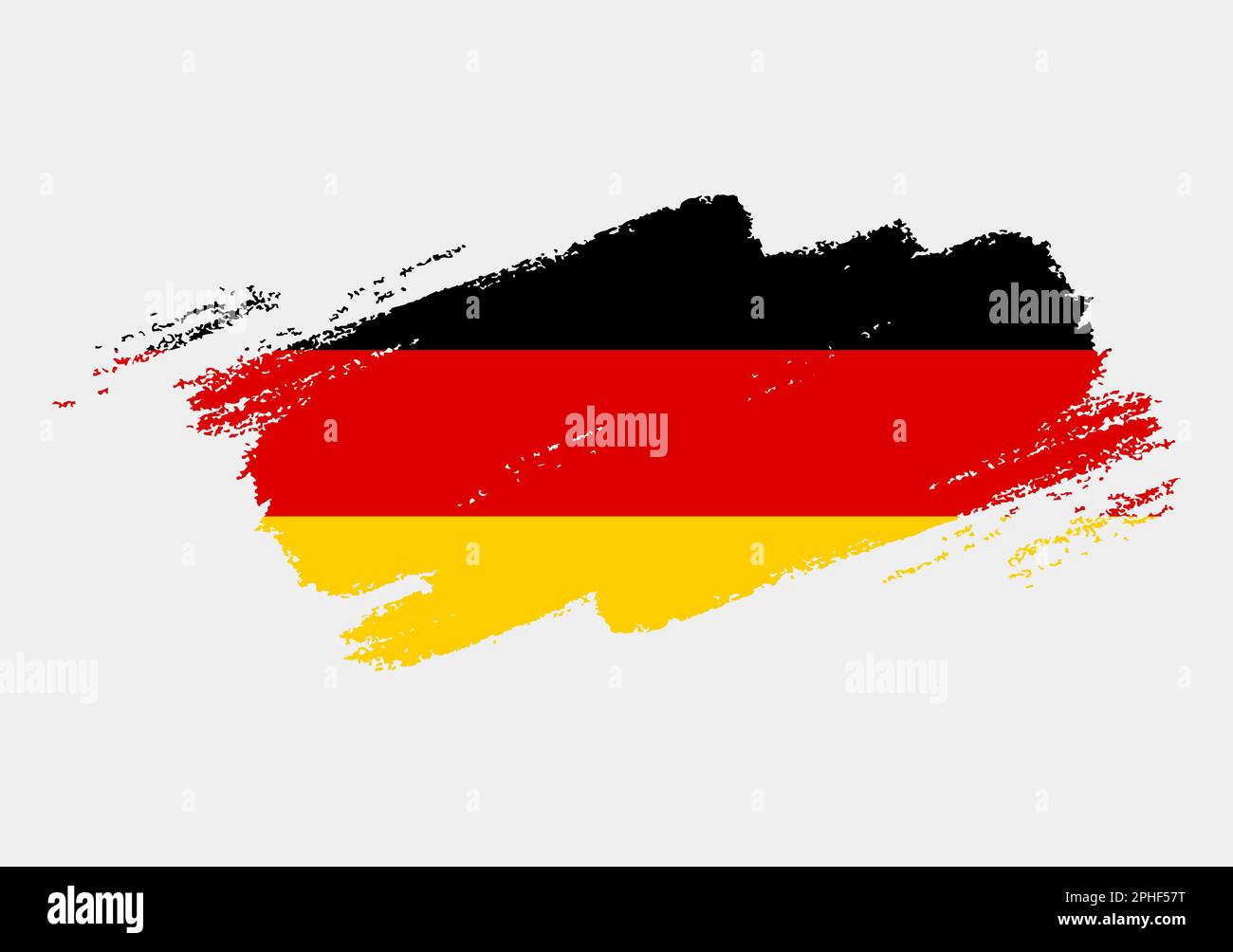 Grunge artistique drapeau brush de l'Allemagne isolé sur fond blanc. Texture élégante du drapeau national Illustration de Vecteur