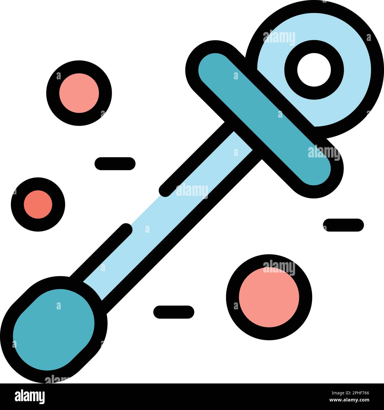 Icône d'écouvillon nasal. Outline Nasal vector icône pour la conception de toile isolée sur fond blanc couleur plate Illustration de Vecteur