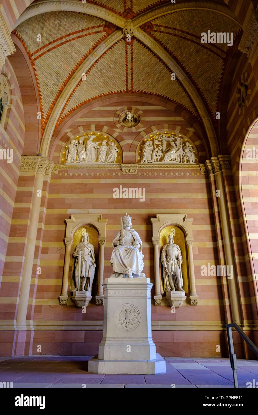 Hall d'entrée de la cathédrale impériale de Speyer, Rhénanie-Palatinat, Allemagne, également appelée cathédrale de Speyer. Banque D'Images