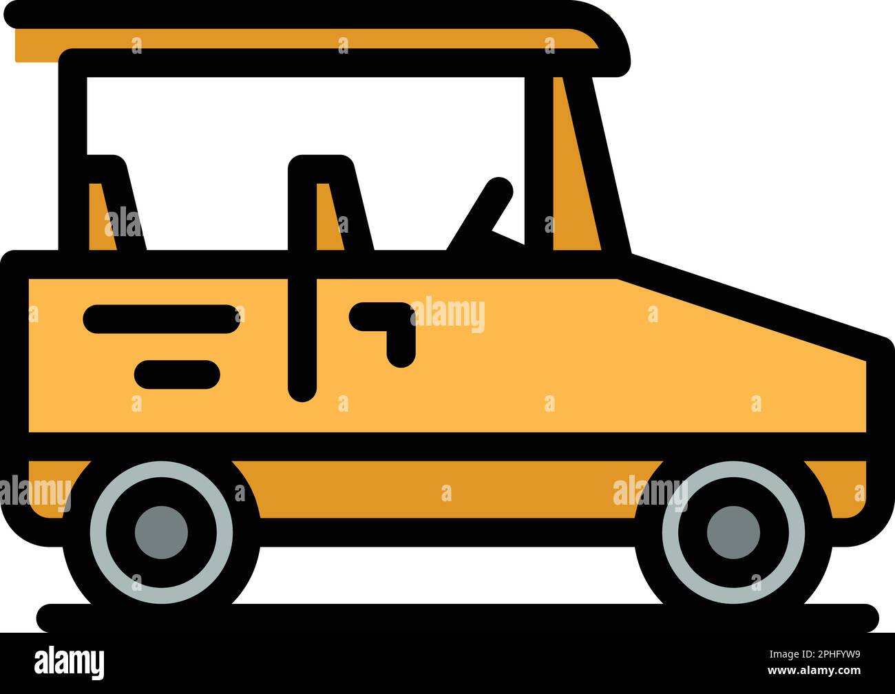 Icône de transport Safari. Outline Safari transport vector icône pour la conception de sites Web isolé sur fond blanc couleur plat Illustration de Vecteur