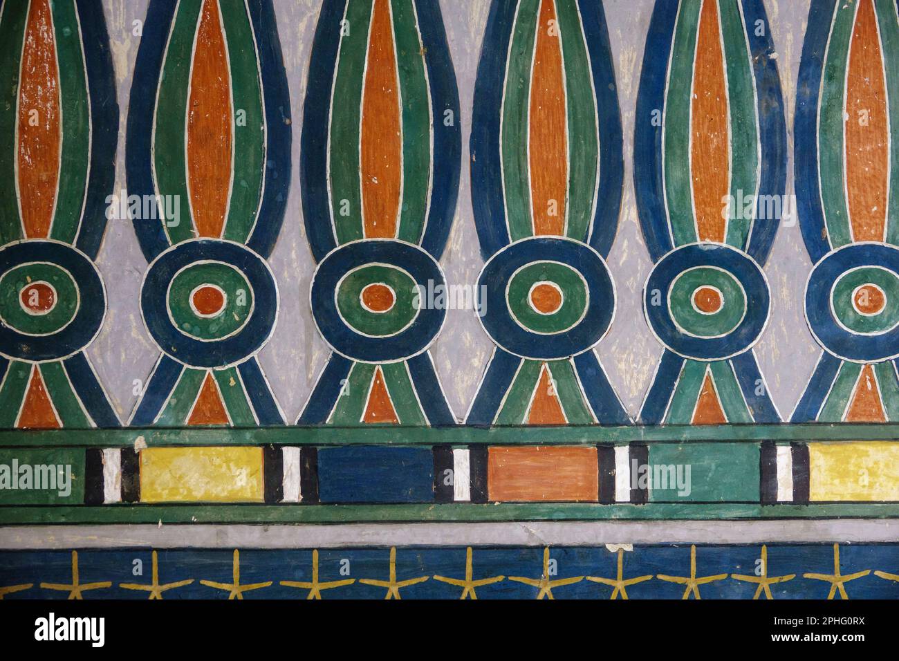 Khekher Frieze dans la tombe de Thuthmoses III dans la vallée des Rois, Louxor Égypte Banque D'Images
