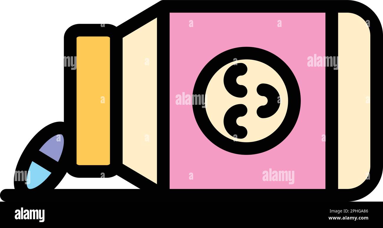 Icône de pilules médicales. Outline Medical Pills Vector icône pour la conception de sites Web isolé sur fond blanc couleur plat Illustration de Vecteur