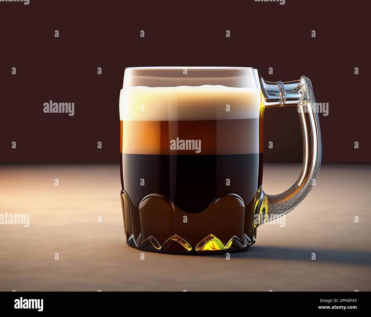 Chope de bière sur fond sombre Banque D'Images