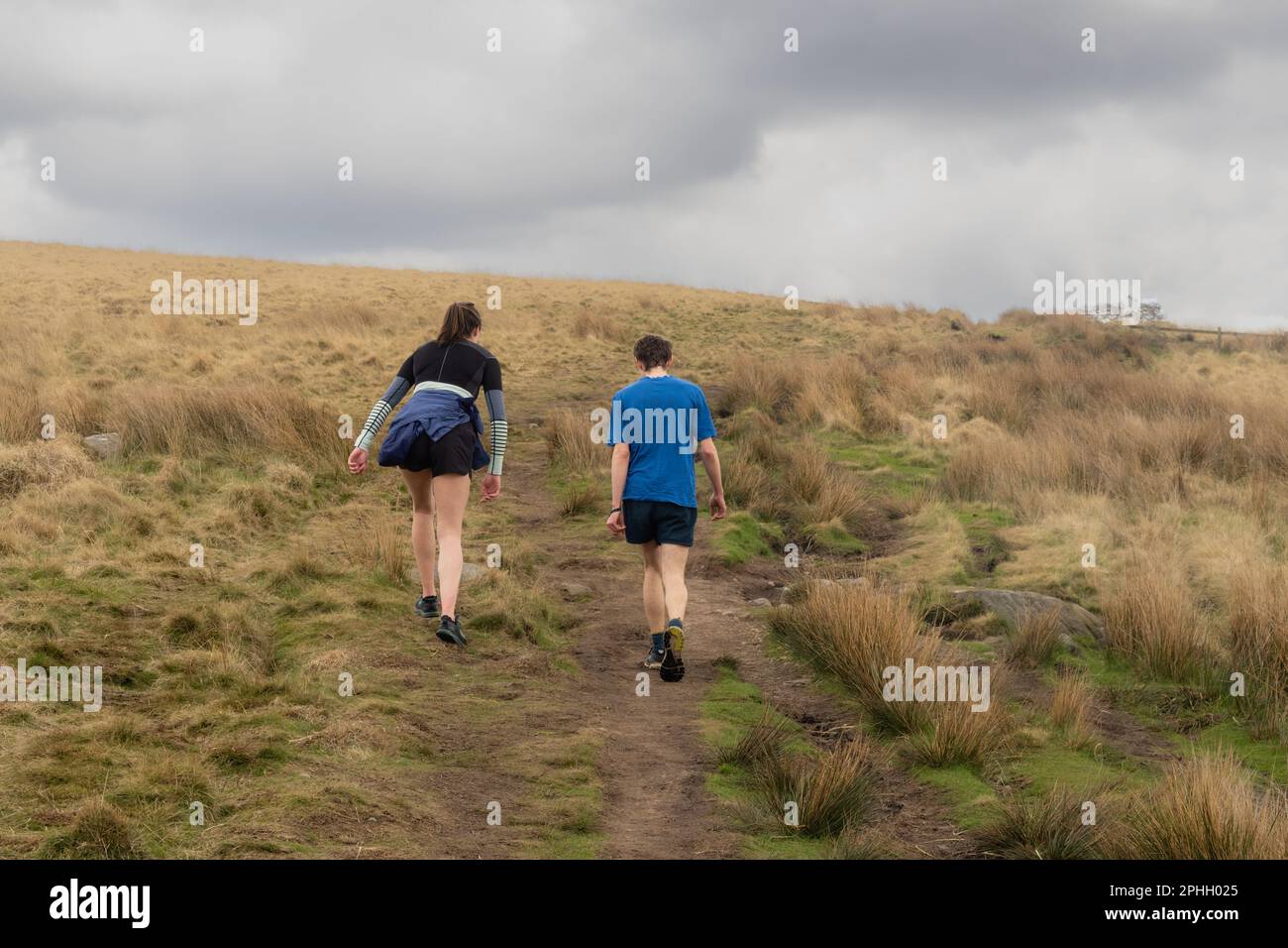 White Coppice, Great Hill et Anglezarke Circular est un circuit de 9,2 km situé près de Chorley, Lancashire, Angleterre qui dispose d'un lac et est évalué Banque D'Images