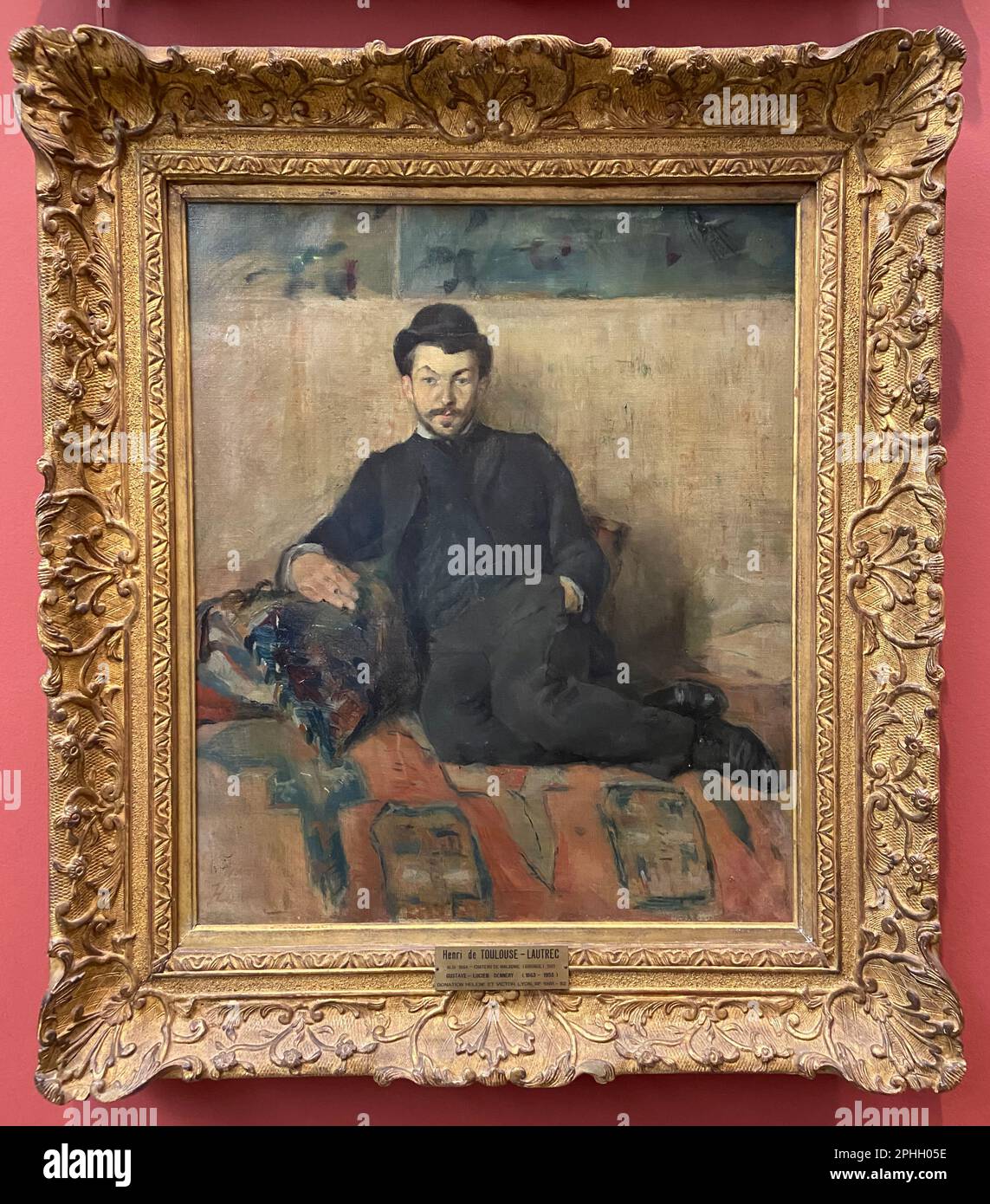 Paris, France - 02 19 2023 : Musée du Louvre. Entrée au port de Honfleur peinte par Johan-Barthold Jongkind Banque D'Images