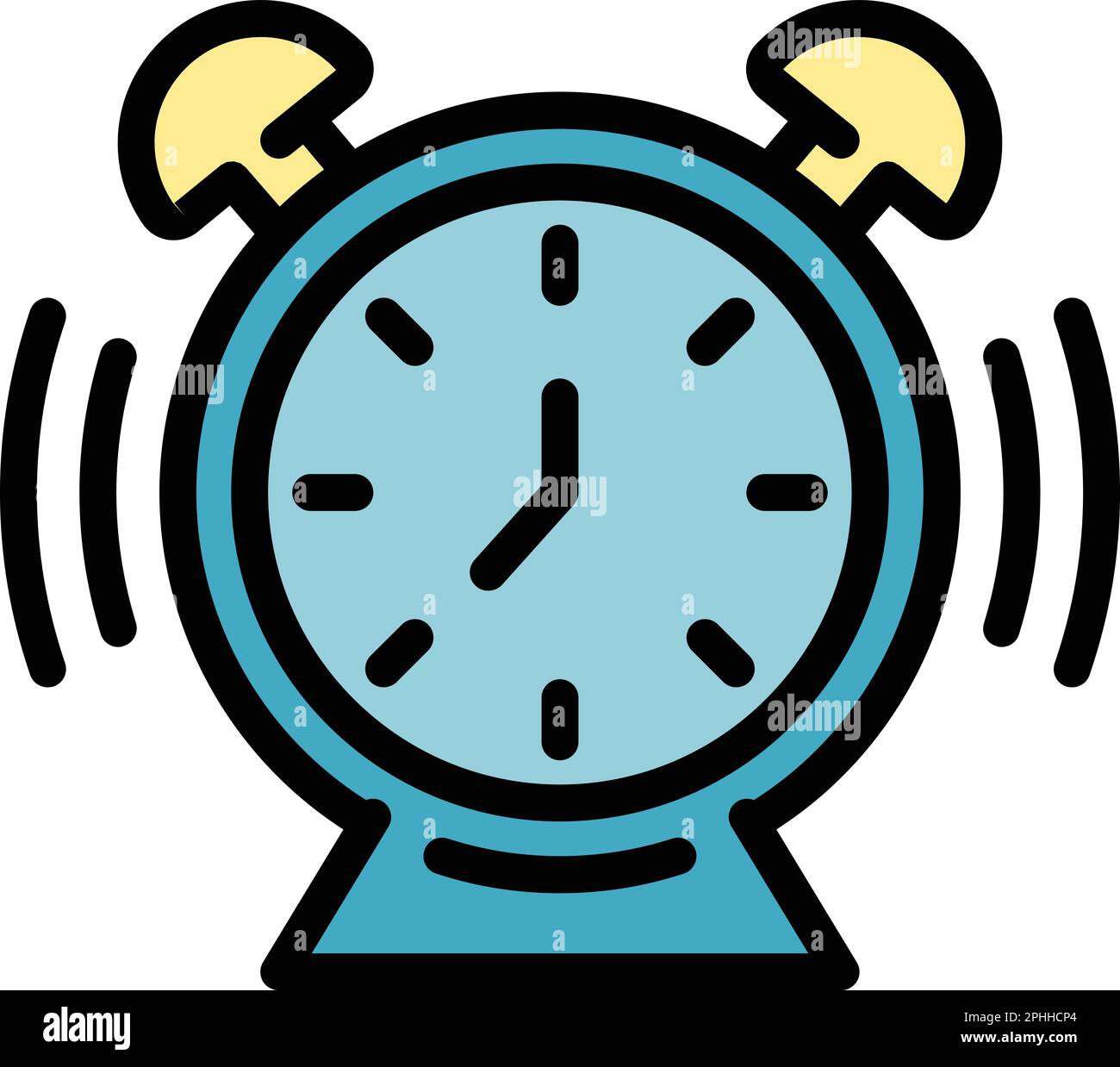 Icône réveil. Outline Alarm clock vector icon for web design isolé sur fond  blanc plat de couleur Image Vectorielle Stock - Alamy