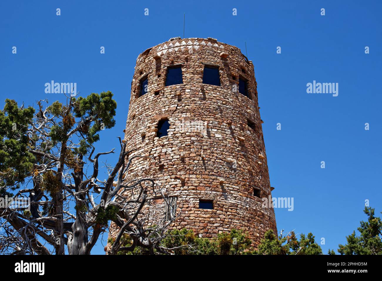 Desert View Watchtower dans le parc national du Grand Canyon, Arizona, États-Unis Banque D'Images Desert View Watchtower dans le parc national du Grand Canyon, Arizona, États-Unis Banque D'Images