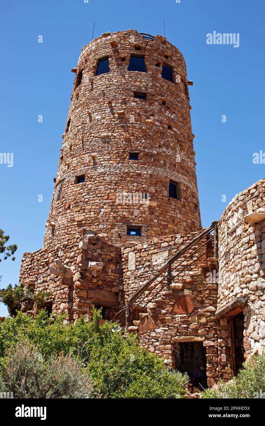 Desert View Watchtower dans le parc national du Grand Canyon, Arizona, États-Unis Banque D'Images Desert View Watchtower dans le parc national du Grand Canyon, Arizona, États-Unis Banque D'Images