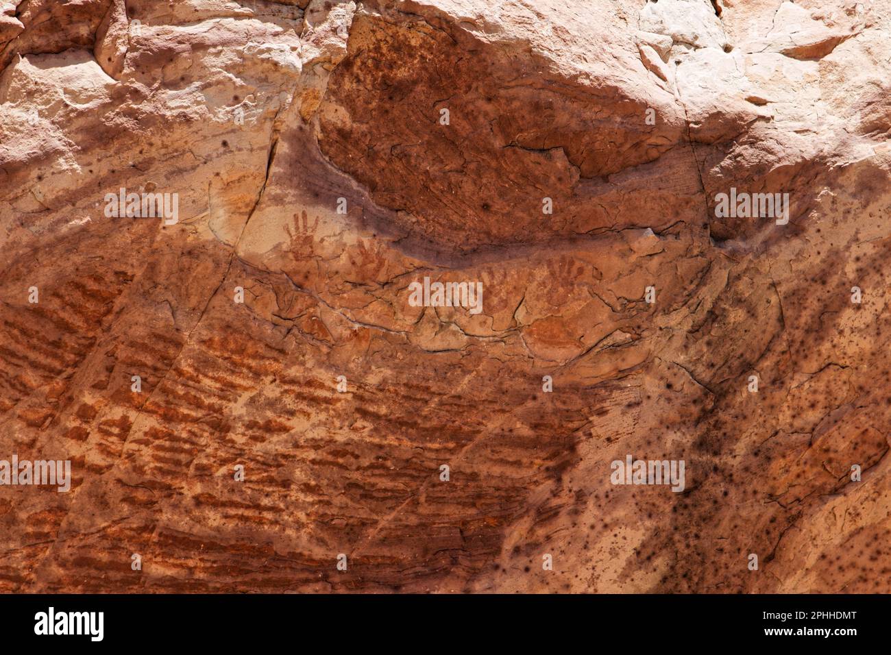 Pictogrammes dans la zone de conservation nationale de Red Rock Canyon, Nevada, États-Unis Banque D'Images