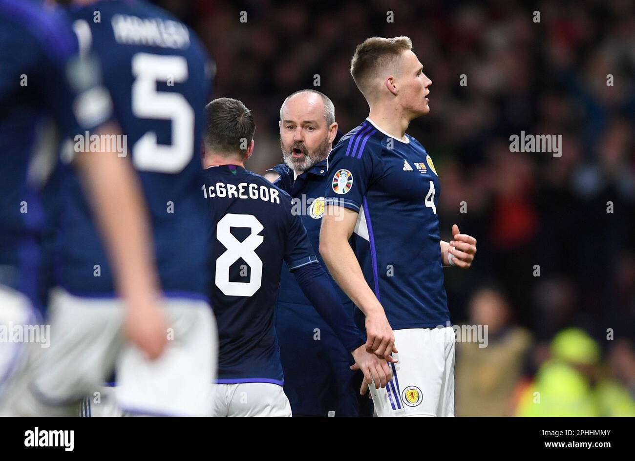 Glasgow, Royaume-Uni. 28th mars 2023. Scott McTominay, d'Écosse, a obtenu son but et ScotlandÕs 2nd lors du match de qualification de l'UEFA European Championship à Hampden Park, Glasgow. Crédit photo à lire: Neil Hanna/Sportimage crédit: Sportimage/Alamy Live News Banque D'Images